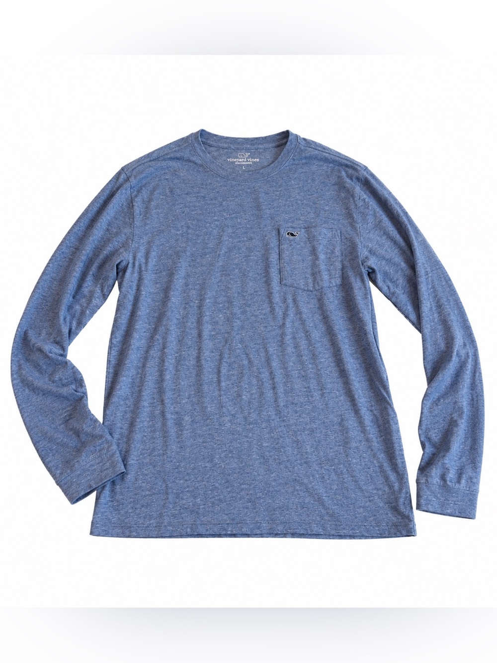 Vineyard Vines Heather Blue Long Sleeve Tee